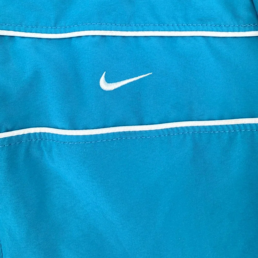 Nike Athletc Dept. Track Jacket Women Med Teal Blue Piping Athletic Y2K Vintage